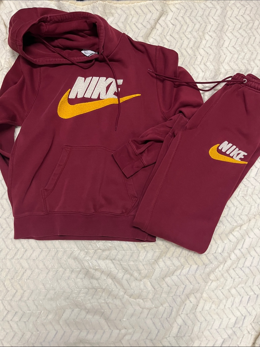 Nike Maroon Hoodie & Joggers Set